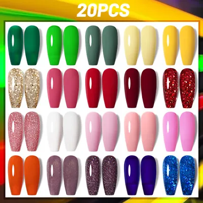 UR SUGAR 20pcs Nail Colors Gel Polish Set UV/LED Varnishes Kit Base Top Manicure • £15.59