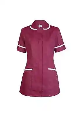 Women Hospital Collared Tunics Healthcare Tops Medical Dentist Uniform Plus Size • £17.99