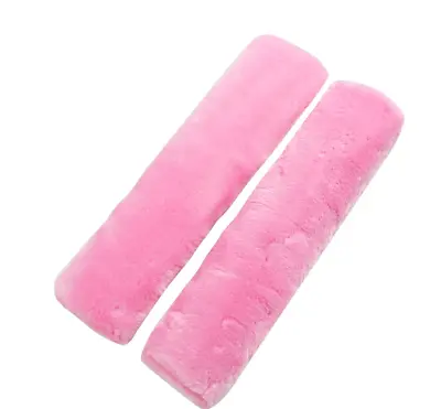 Pink Car Seat Belt Cover Fluffy Safety Belt Shoulder Pad Protector Harness • £5.99