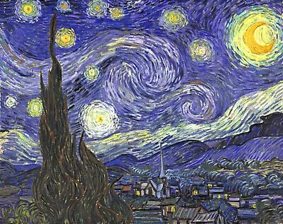 Starry Night By Vincent Van Gogh Giclee Fine Art Print Reproduction On Canvas • $49.95