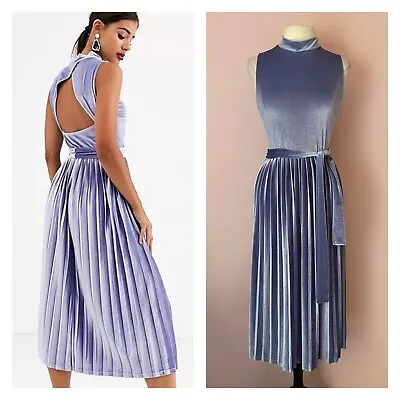 $39.95 • Buy NWOT ASOS Tall Velvet Midi Pleat Dress. Size 12
