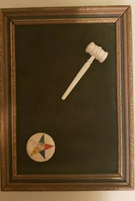 Vintage Masonic Order Of The Eastern Star Pinback Button And Gavel • $17.50