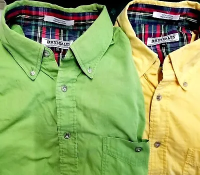 Drysdale Western Shirts Lot Of 2 Extra Large Mens XL Green Yellow Cowboy Style • $25.49
