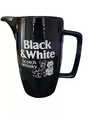 Vintage Black & White Scotch Whisky Water Pitcher Pub Jug Wade England • $37