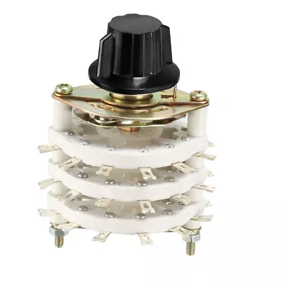 3P6T 3 Pole 6 Position 3-Deck Band Channel Rotary Switch Selector With Knob • $14.65