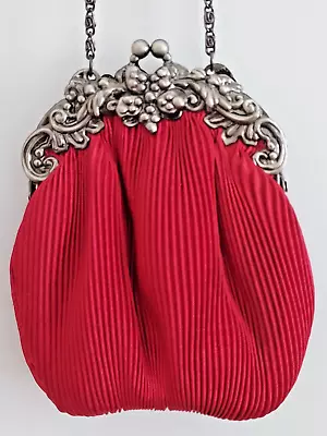 Vintage Womens Formal/Prom Clutch Purse Granny Core Deep Red Small 4 X 5 • $28
