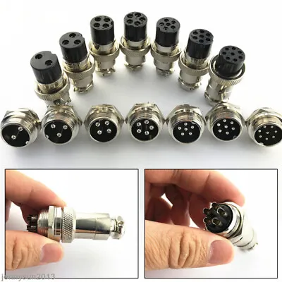 1Set GX16/GX20/GX12 Aviation Plug Male&Female Wire Panel Metal Connector 2-12Pin • $6.02