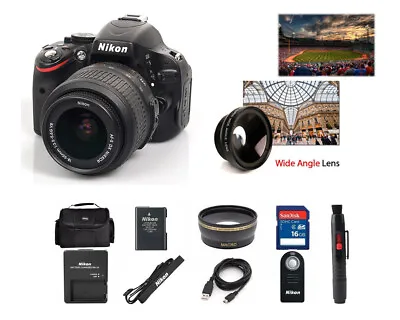 Nikon D5100 16.2 MP Digital SLR Camera W/18-55mm VR Lens (2 LENS). Freeshipping! • $325
