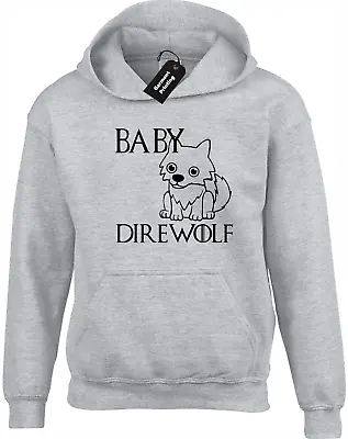 Baby Direwolf Hoody Hoodie Game Of Snow Khaleesi Jon Thrones King Of North • £16.99