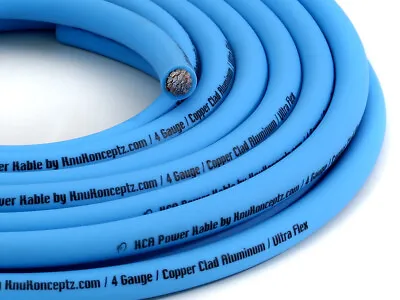 KnuKonceptz KCA NEON Kandy BLUE Ultra Flex 4 Gauge Power / Ground Wire • $0.99