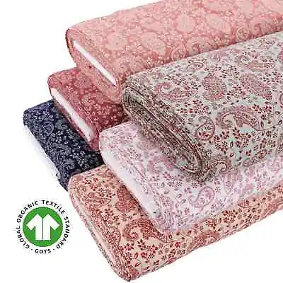 Paisley Pattern 100% Organic Cotton Double Gauze Fabric • £0.99