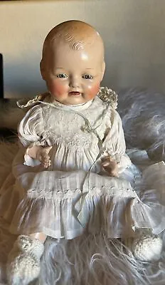 1920's E.I.H Co Inc Horsman   Composition Baby  Dimples  Sleepy Tin Eyes 17” • $145