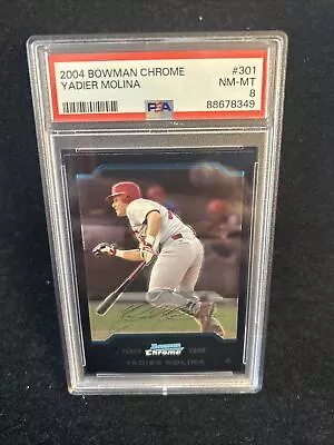 Psa 8 2004 Bowman Chrome Rookie Card Yadier Molina Rc Hof • $44.11