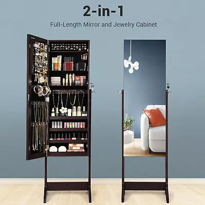 Jewelry Cabinet Freestanding Jewelry Armoire UJJC002K01 • $139.99