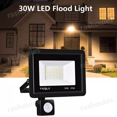 30W LED Flood Light Floodlight PIR Motion Sensor Outdoor Garden Lamp Spotlight • $9.99