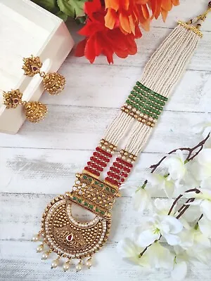 $37.99 • Buy Wedding Kundan Necklace Set, Indian Jewelry Necklace Set, Bollywood Necklace Set