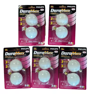 Philips Vanity Mirror Lights - 15W G16.5 Small Base - White Globe Frost - 10 Pcs • $15.98