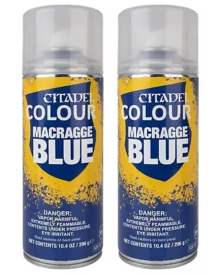 2x Citadel Colour MACRAGGE BLUE Spray (2x 400 Ml) Games Workshop Primer Paint • £22.99