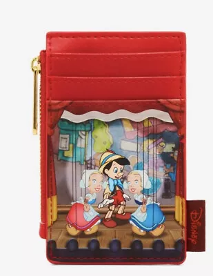 Loungefly Disney Pinocchio Marionettes Cardholder ID Wallet Zip Pocket New • $67.43