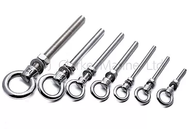 £1738.85 • Buy Stainless Steel Lifting Eye Bolt A4 316 Marine Grade Longshank Nut M6 M8 M10 M12