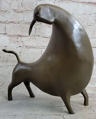 Signed Abstract Mid Century Modernist Williams Bronze Figural BULL Sculpture • $299