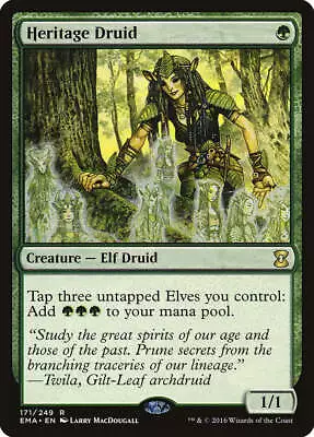 Heritage Druid Eternal Masters PLD Green Rare MAGIC GATHERING CARD ABUGames • $4.75