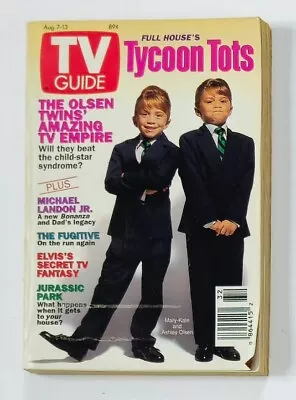 TV Guide Magazine August 7 1993 Mary Kate And Ashley Olsen NY Metro Ed. • $24.95