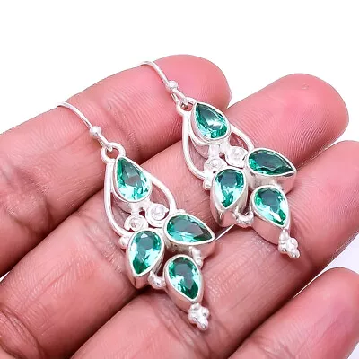 Apatite Multi Collet 925 Sterling Silver Earring 1.95  E10 • $19.20