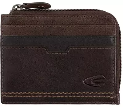 Camel Active Osaka Men's Small Leather Card / Coin Case - Brown  - New In Box • £22.95