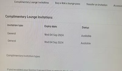 2 X Qantas Lounge Passes (Expiring 04 Sep 2024) - Electronic Transfer • $110