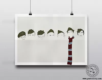 £4 • Buy DADS ARMY - Minimalist Comedy Heads Minimal Movie Poster Posteritty Hair Art