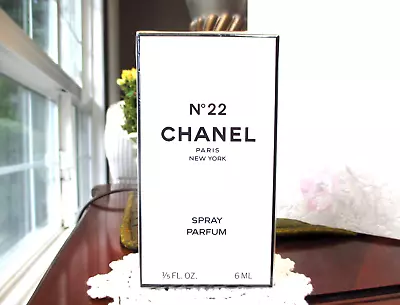 Vintage CHANEL No 22 Parfum / Perfume Purse Spray 6ml - 1/5oz New Sealed Rare! • $168