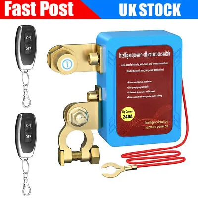 12V Car Battery Switch Disconnect Power Kill Master Isolator Remote Off Control • £26.99