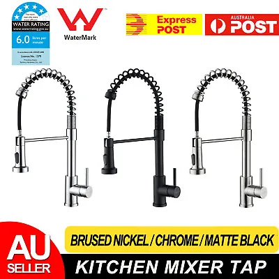 WELS Pull Out Kitchen Mixer Taps 360° Swivel Spout Spray Sink Faucet Solid Brass • $85.99