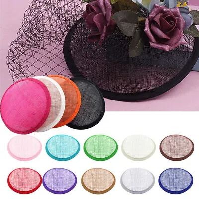 1X DIY Round Sinamay Base Fascinator Party Hat Millinery Craft Making Hat Base • £2.74