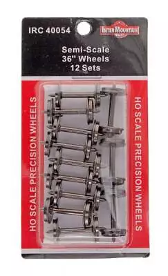 InterMountain 40054 12 Pack 36  Semi-Scale HO Metal Wheel Sets MODELRRSUPPLY • $17.49