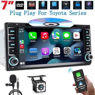 For Toyota Tundra RAV4 4Runner Prado Camry Car CD DVD Radio Stereo CarPlay Unit • $124.98