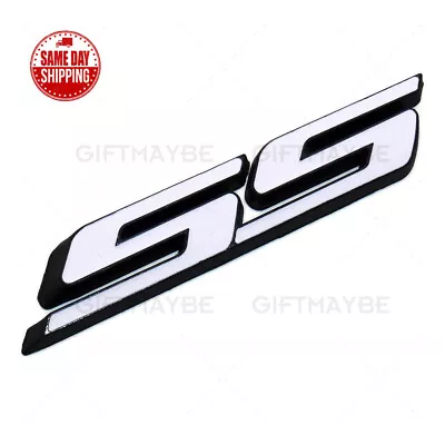 For Camaro SS 3D Letter Fender Grille Bumper Lid Logo Emblem Badge ZL1 Z28 White • $9.99