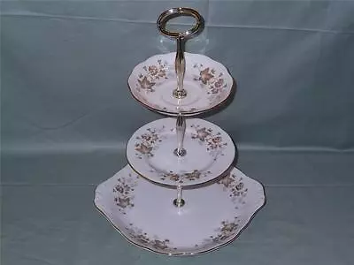 Colclough Avon Bone China 3-Tier Hostess Cake Plate Stand (V2) • £19.95