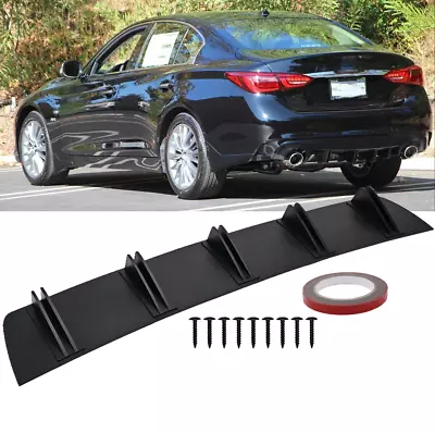 For Infiniti Q50 Q60 G35 G37 Rear Bumper Diffuser 5-Fins Spoiler Lip Splitter  • $39.11