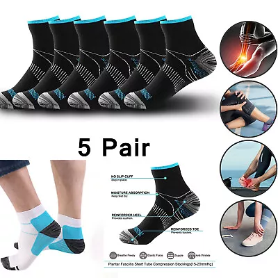 Compression Socks Ankle Support Sleeves Brace Foot Pain Relief Plantar Fasciitis • $11.95