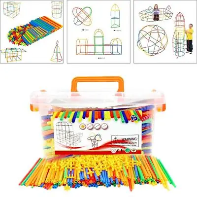 £39.54 • Buy 500pcs Straw Constructor Stem Fort Building Toy Development Kids Gift Game