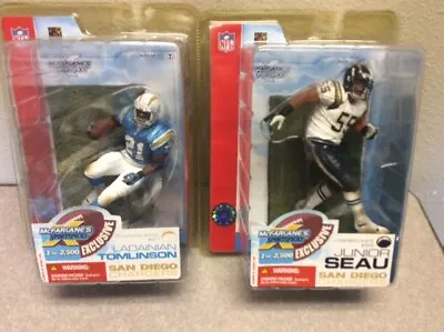 MCFARLANE Super Bowl Exclusive 1 Of 2500 SD Chargers 2003 Tomlinson And Seau • $179