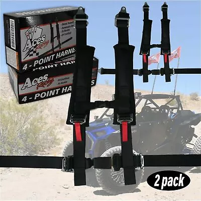 Pair Of Polaris RZR 4 Point Harness- With 2  Padding & RZR Seat Belt Bypass  • $119.99