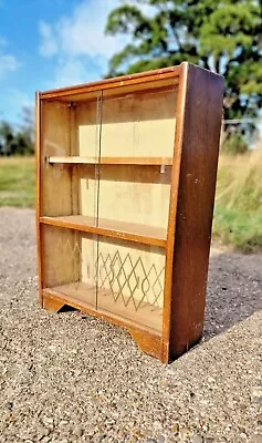 Antique Vintage Wooden Art Deco Glass China Display Drinks Cocktail Cabinet • £79.99