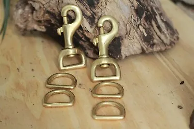 Trigger Swivel Hook Brass Clip For Webbing Dog Lead Horse Rug Snap Hook 20mm UK  • £3.90