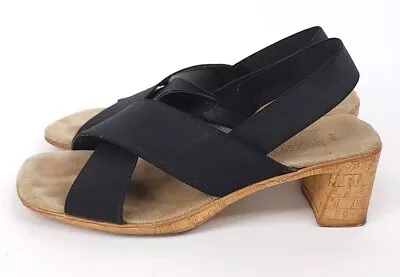 Mootsies Tootsies Heels Womens Size 8 Brown Slingback Sandals Open Toe Man Made • $14.82