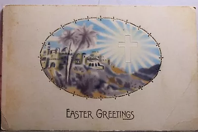 Easter Greetings Postcard Old Vintage Card View Standard Souvenir Postal Post PC • $0.50