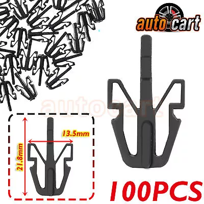 100PCS Black Nylon Grille Mounting Clips | NEW Retainer For Auveco A17195 Toyota • $5.91