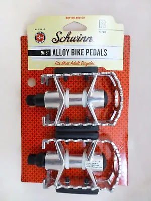 New Pair Schwinn Universal Alloy Bicycle Bike Pedals Set 9/16-Inch Steel Spindle • $19